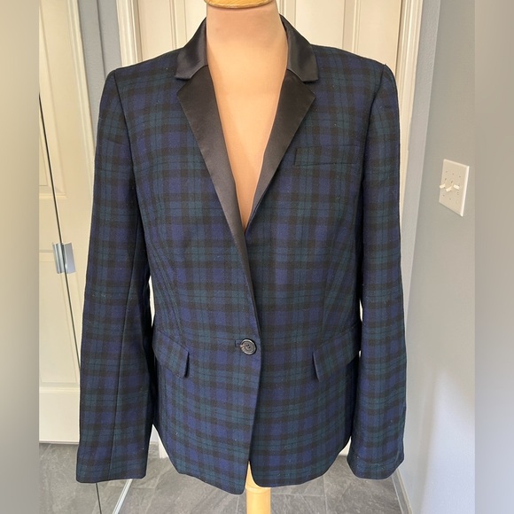 J Crew Wool Plaid Regent Blazer Academia Preppy - Picture 1 of 10